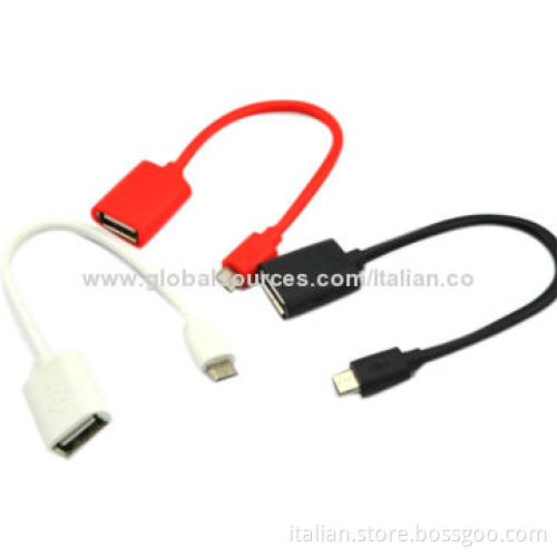 Colorful micro USB OTG cable